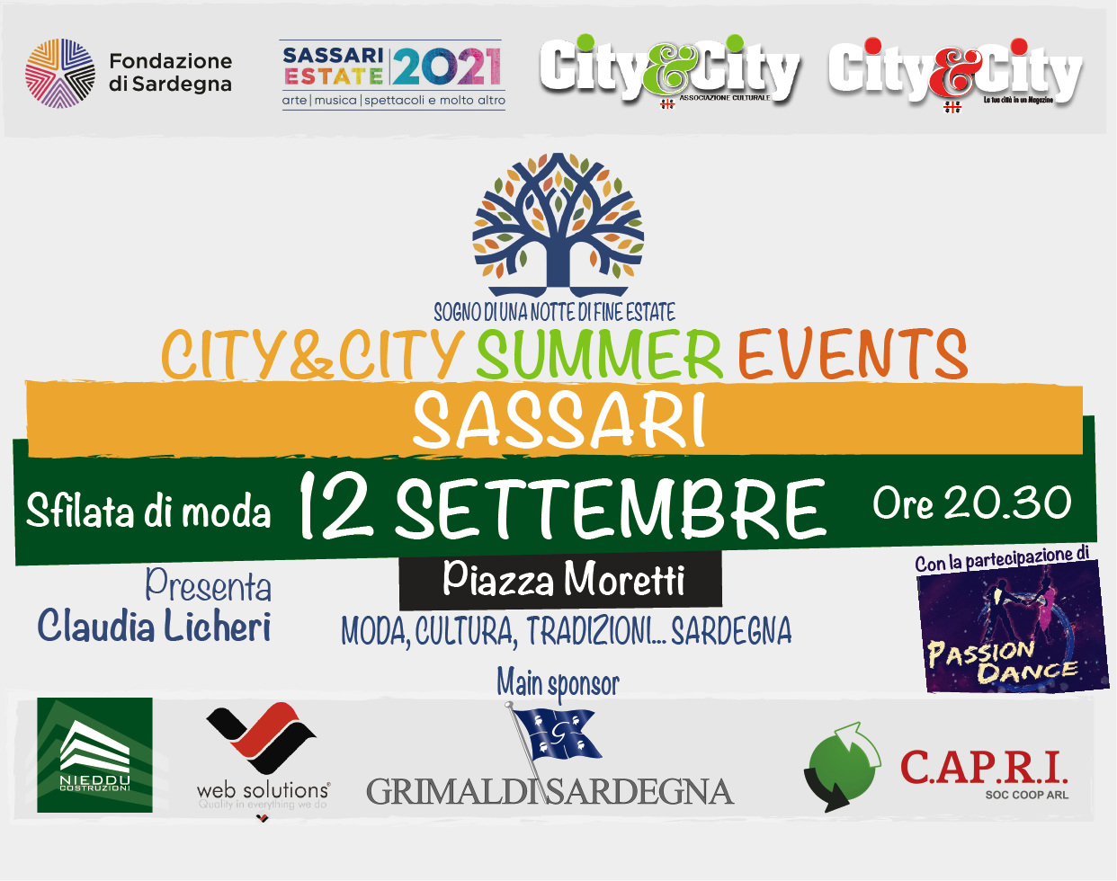 City&City Summer Events 2021 Sassari